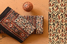 Bagru Cotton Bedsheet | Natural Color Hand Block Printed - 108" x 108"