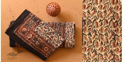 Bagru Cotton Bedsheet | Natural Color Hand Block Printed - 108" x 108"