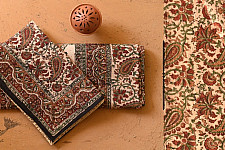 Natural Color Bedsheet | Bagru Hand Block Printed - 90" x 108"