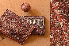 Natural Color Hand Block Printed - Bagru Bedsheet 90" x 108"