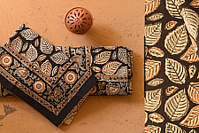 Thick Cotton Bedsheet | Bagru Block Printed With Natural Color - 90" x 108"