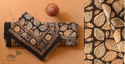 Thick Cotton Bedsheet | Bagru Block Printed With Natural Color - 90" x 108"