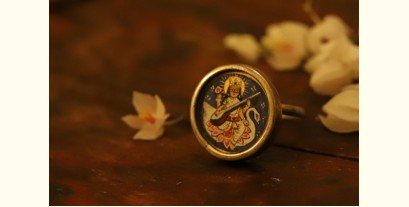 देवसेना * Miniature Painting . Ring * Saraswati
