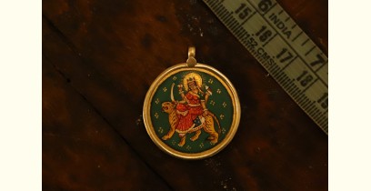 देवसेना * Miniature Painting . Pendant * Durga