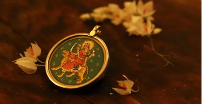 देवसेना * Miniature Painting . Pendant * Durga