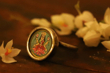 देवसेना * Miniature Painting . Ring * Lakshmi