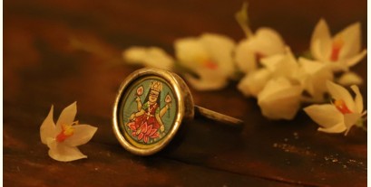 देवसेना * Miniature Painting . Ring * Lakshmi