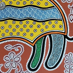 Mandana Art - Painting ~ An Ox  ( 11 x 14 inch)