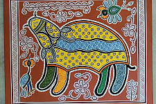 Mandana Art - Painting ~ An Ox  ( 11 x 14 inch)