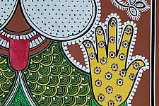 Mandana Art - Painting ~ Lion Face ( 11 x 14 inch) 