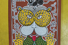 Mandana Art - Painting ~ Lion Face ( 11 x 14 inch) 