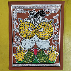 Mandana Art - Painting ~ Lion Face ( 11 x 14 inch) 