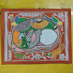 Mandana Art - Painting ~ Artistic Cow ( 11 x 14 inch)