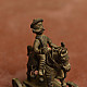 rare antique brass Warrior on Horse 