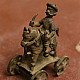 rare antique brass Warrior on Horse 