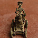 rare antique brass Warrior on Horse 