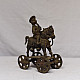 rare antique brass Warrior on Horse 
