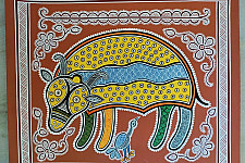 Mandana Art - Painting ~ Sheep ( 11 x 14 inch)