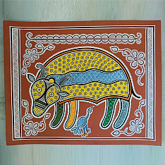 Mandana Art - Painting ~ Sheep ( 11 x 14 inch)