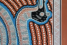 Mandana Art - Painting ~ Snake ( 11 x 14 inch)