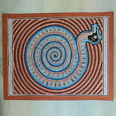 Mandana Art - Painting ~ Snake ( 11 x 14 inch)