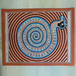 Mandana Art - Painting ~ Snake ( 11 x 14 inch)