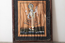 Memory Lines | Indian Antique Painting | Yamuna ji  ( With Frame) 