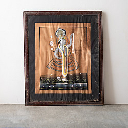 Memory Lines | Indian Antique Painting | Yamuna ji  ( With Frame) 