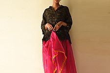 Loom & Light - Handloom Cotton Skirt ~ Pink