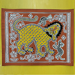 Mandana Art - Painting ~ Lion ( 11 x 14 inch)