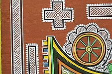 Mandana Art - Painting ~ Bullock Cart ( 11 x 14 inch)