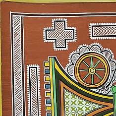 Mandana Art - Painting ~ Bullock Cart ( 11 x 14 inch)