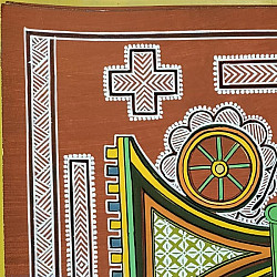 Mandana Art - Painting ~ Bullock Cart ( 11 x 14 inch)