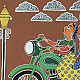 shop Mandana Art - Painting ~ Bike Rider ( 16 x 20 inch)
