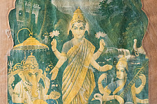 Memory Lines | Indian Antique Paint | Lakshmi ji  ( With Frame) 