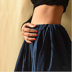 Flowers in a River - Long Skirt / Natural Dyed Ghagra - E