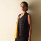 shop Handwoven Reversible Applique top - Black & Yellow