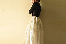 Loom & Light - Handloom Cotton Skirt ~ White