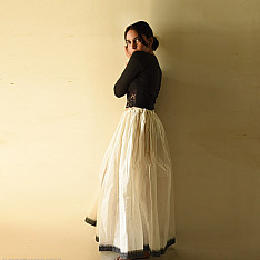 Loom & Light - Handloom Cotton Skirt ~ White