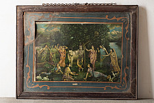 Memory Lines | Indian Antique Print - Bansi Nad (With Frame)