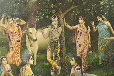 Memory Lines | Indian Antique Print - Bansi Nad (With Frame)