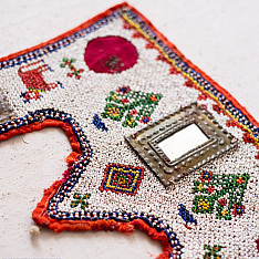 Prachin . प्राचीन ❦ Handmade Antique Bead Work  ~ Wall Hanging Toran