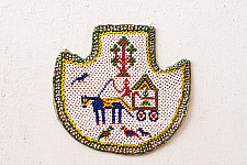 Prachin . प्राचीन ❦ Handmade Antique Bead Work  ~ Fan - Horse Cart