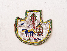 Prachin . प्राचीन ❦ Handmade Antique Bead Work  ~ Fan - Horse Cart