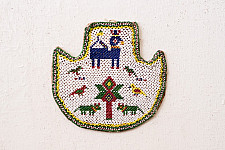 Prachin . प्राचीन ❦ Handmade Antique Bead Work  ~ Wall Hanging Fan