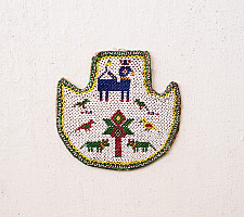 Prachin . प्राचीन ❦ Handmade Antique Bead Work  ~ Wall Hanging Fan