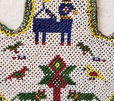 Prachin . प्राचीन ❦ Handmade Antique Bead Work  ~ Wall Hanging Fan