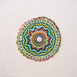 Prachin . प्राचीन ❦ Handmade Antique Bead Work  ~ Wall Hanging Circle
