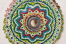 Prachin . प्राचीन ❦ Handmade Antique Bead Work  ~ Wall Hanging Circle