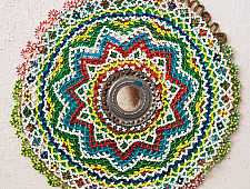 Prachin . प्राचीन ❦ Handmade Antique Bead Work  ~ Wall Hanging Circle